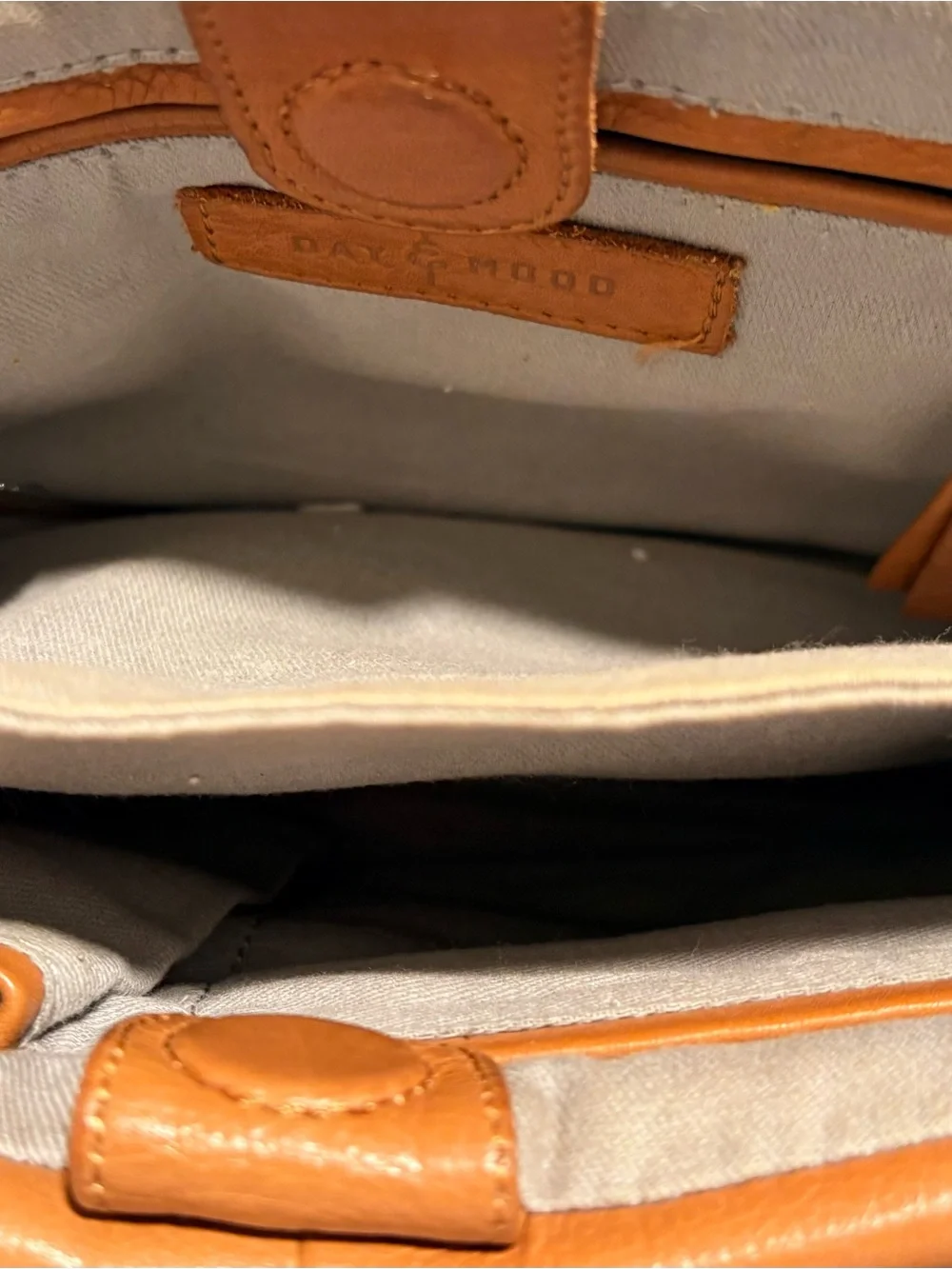 Anthropologie Day & Mood Tooled Tan Leather Crossbody Bag Purse - Picture 8 of 8